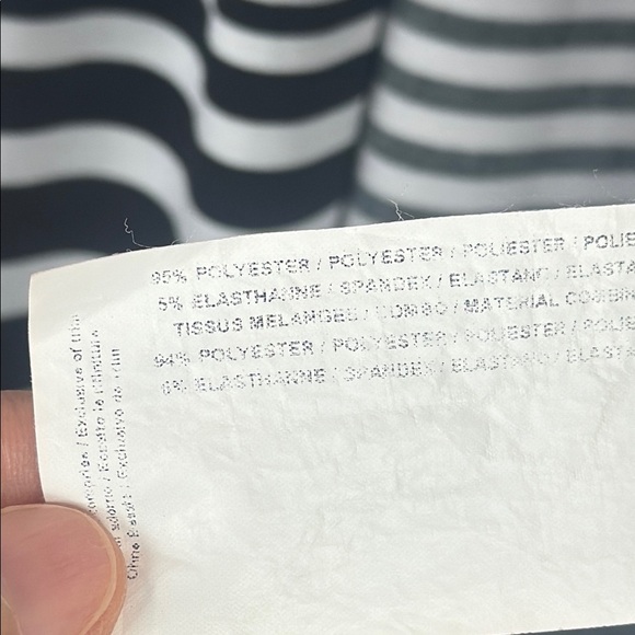 Joseph Ribkoff Monochrome Striped Sleeveless Open Cardigan Size 14 - Picture 10 of 11